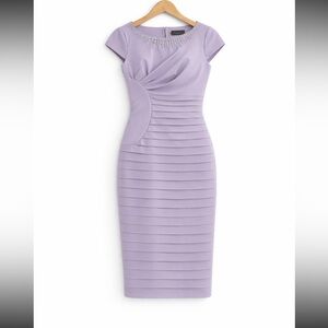Adrianna Papell Gray Cap Sleeve Mini Dress